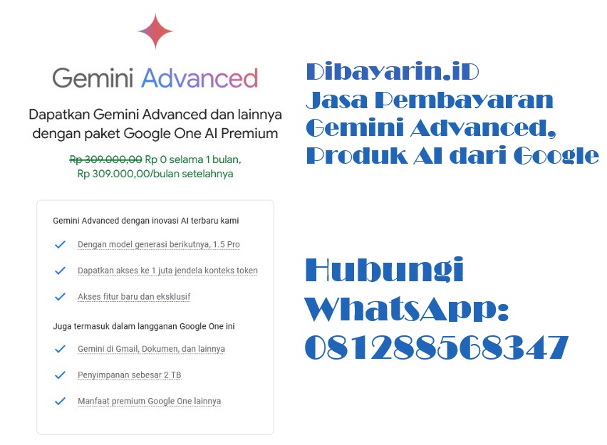 Jasa Pembayaran Gemini Advanced, Produk AI dari Google